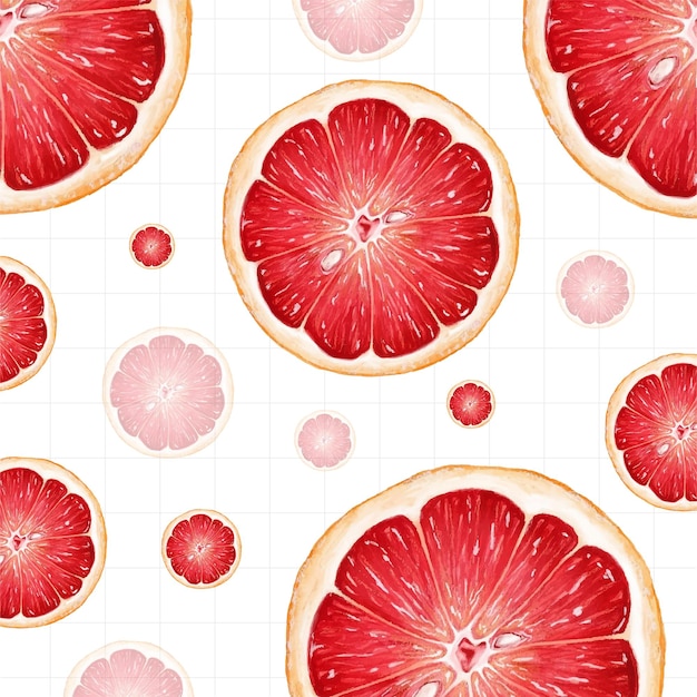 Fundo de frutas pintado em aquarela