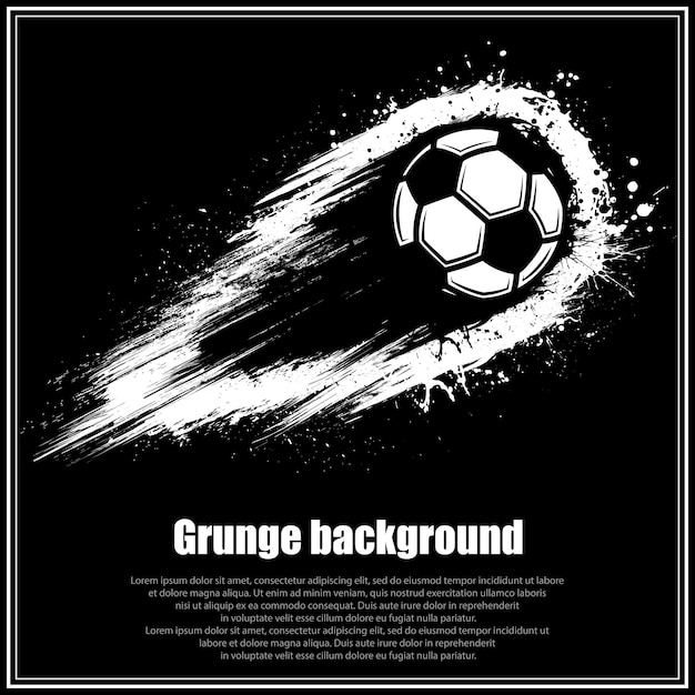 Vetor fundo de futebol preto grunge