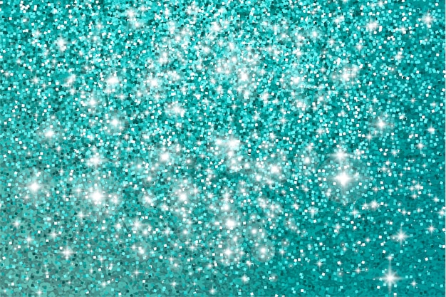 Vetor fundo de glitter turquesa realista