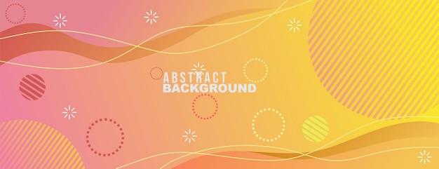 Fundo de gradação abstrato página de destino design ilustração banner outdoor amarelo