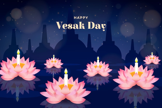 Fundo de gradiente vesak