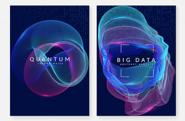 Fundo de grande volume de dados. tecnologia de visualização artificial em