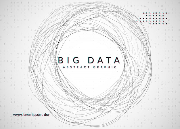 Fundo de grande volume de dados. tecnologia para visualização