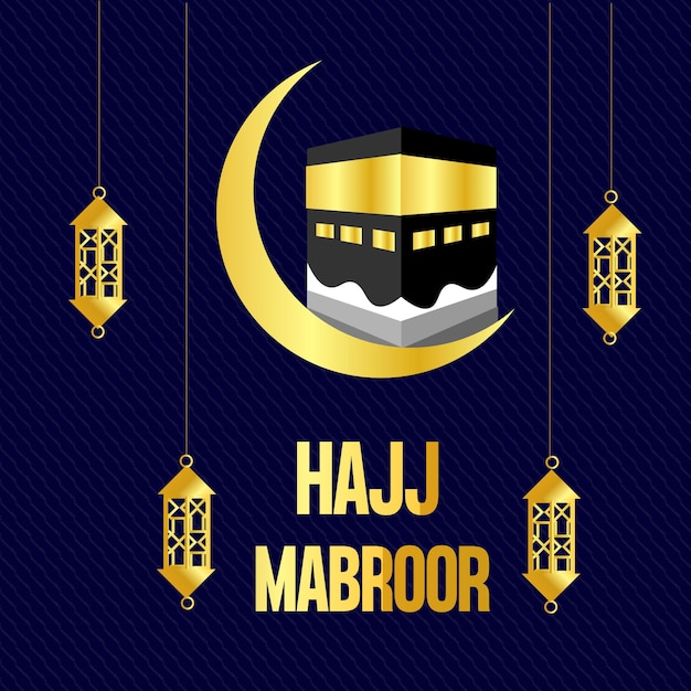 Fundo de hajj realista Vetor Premium