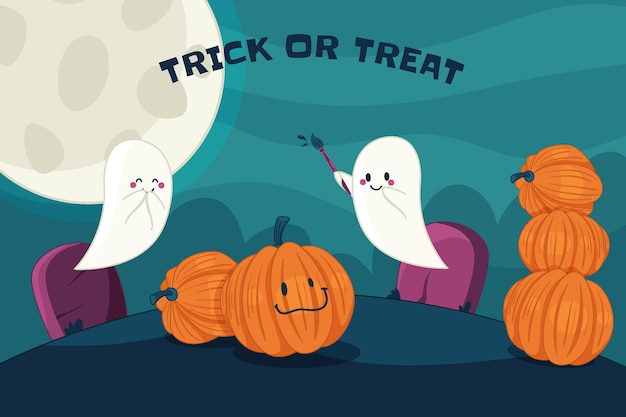 Fundo de halloween desenhado à mão