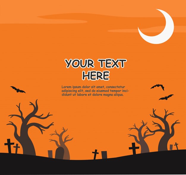 Fundo de Halloween feliz. Modelo de folheto publicitário.