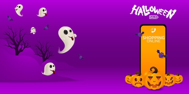 Fundo de halloween para uma festa e venda na noite de halloween