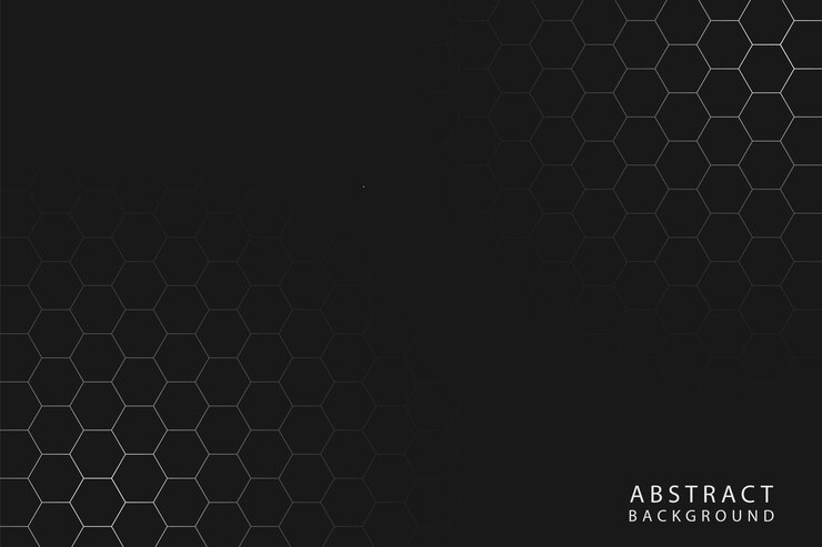Fundo de hexágono gradiente preto