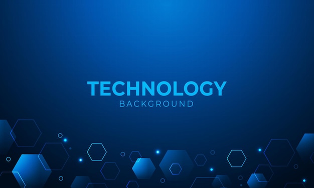 Fundo de hitech digital de hexágono escuro forma abstrata conceito de design de moldura hexagonal brilhante