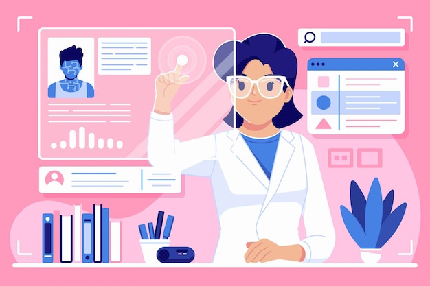 fundo de ilustração artificial intelegent