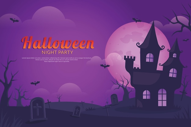 Vetor fundo de ilustração de halloween