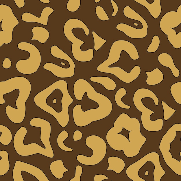 Fundo de ilustração vetorial de design de padrão de leopardo textura natural elegante e elegante fundo de vetor abstrato
