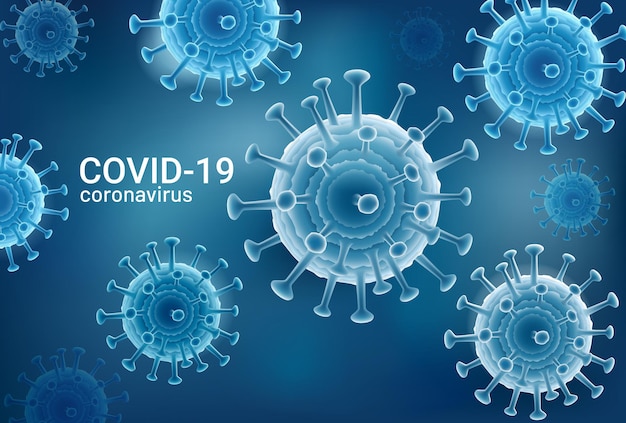 Fundo de ilustrações do coronavirus 2019-ncov covid-19
