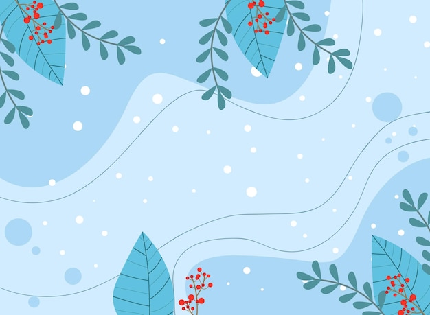 Vetor fundo de inverno abstrato moderno adequado para casamento de inverno e cartão de feliz natal