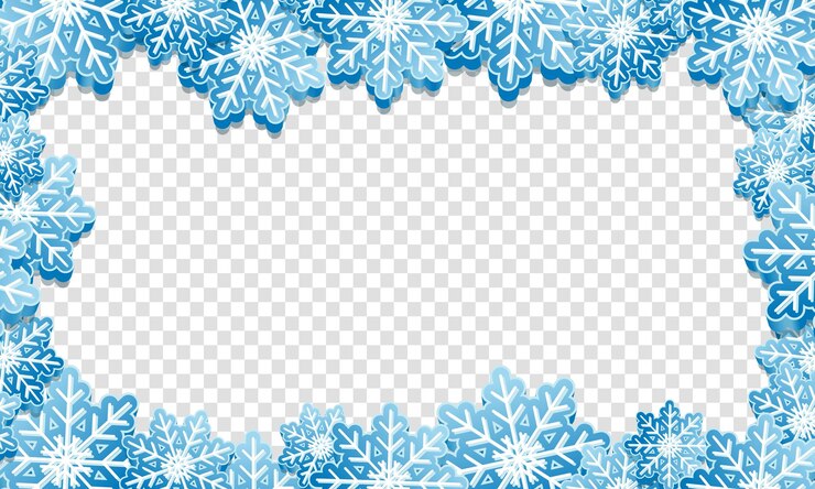 Vetor fundo de inverno com flocos de neve banner de inverno azul com ilustração vetorial de flocos de neve