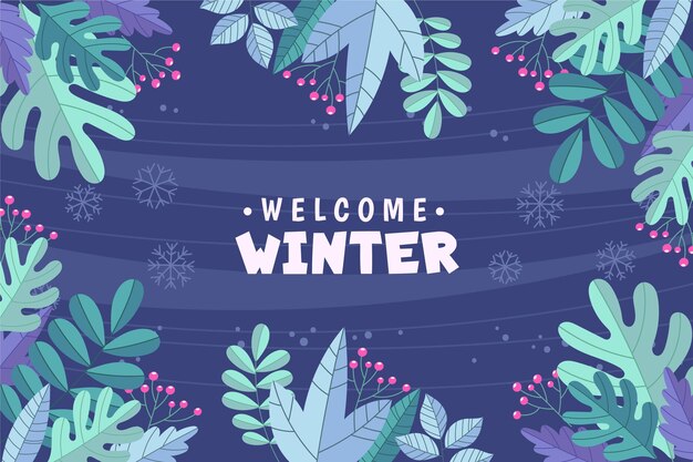Fundo de Inverno desenhado à mão