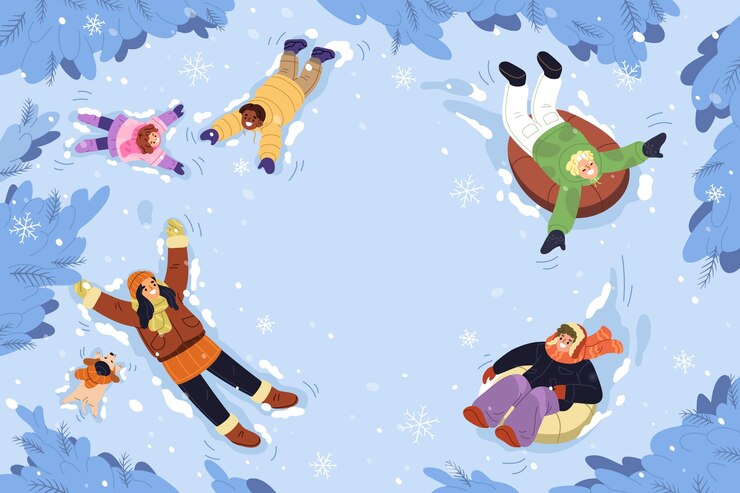 Fundo de Inverno desenhado à mão