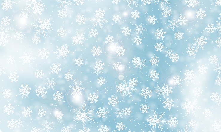 Vetor fundo de inverno. flocos de neve realistas. fundo de natal. neve caíndo.