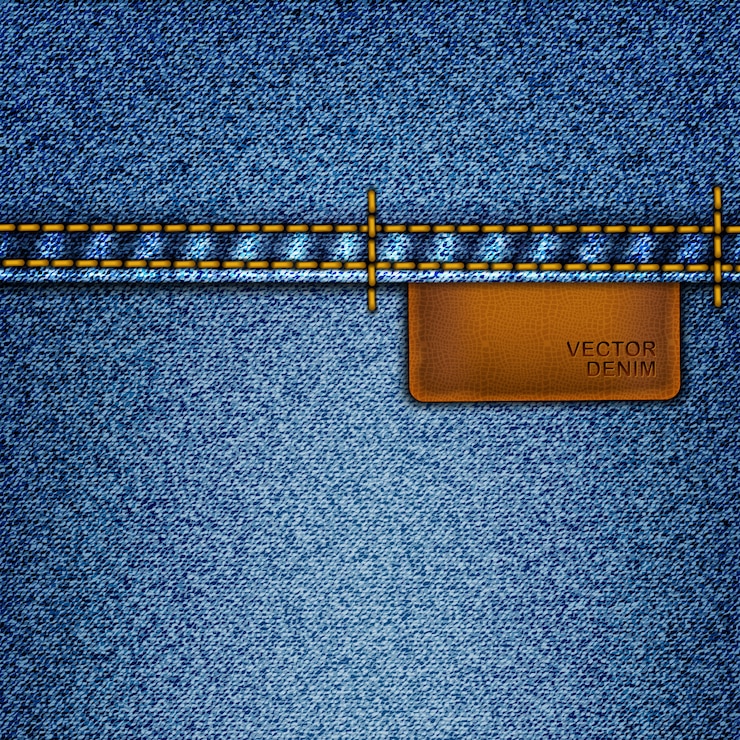 Vetor fundo de jeans realista