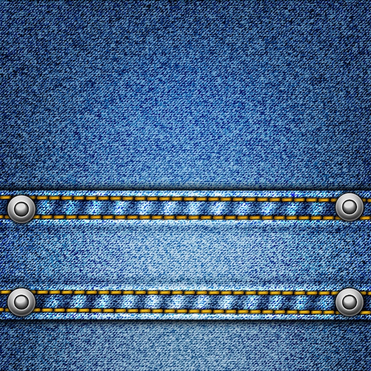 Vetor fundo de jeans realista