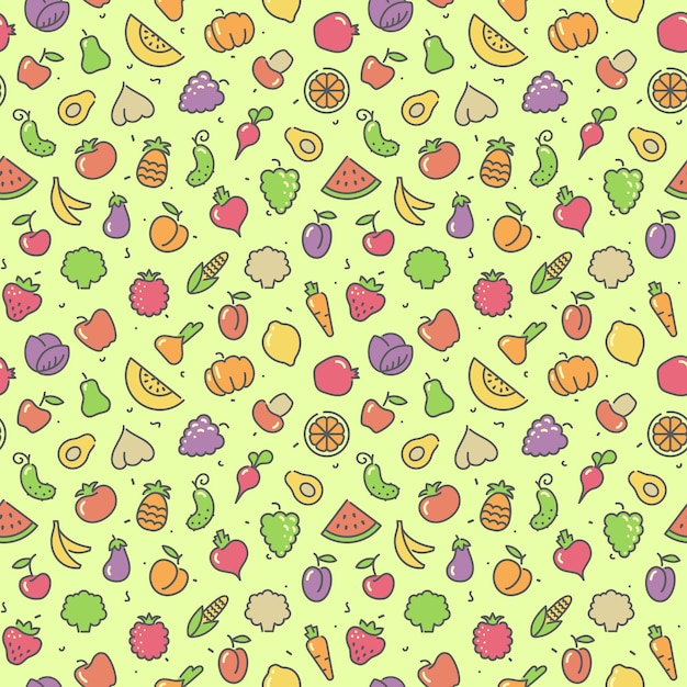 Fundo de legumes sem costura