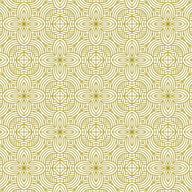 Fundo de linha de padrão de ouro mandala étnica moderna