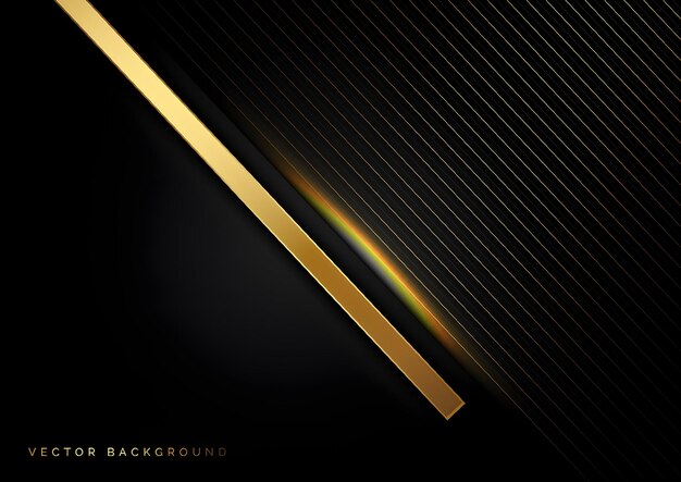 Fundo de luxo abstrato com linhas e listras douradas