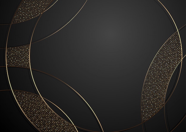 Fundo de luxo abstrato dourado e preto