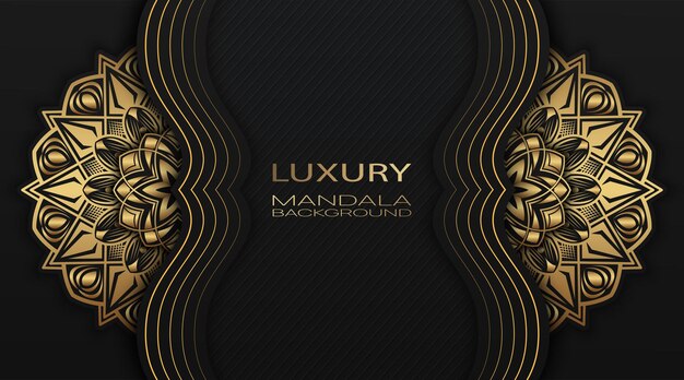 Fundo de luxo com mandala dourada