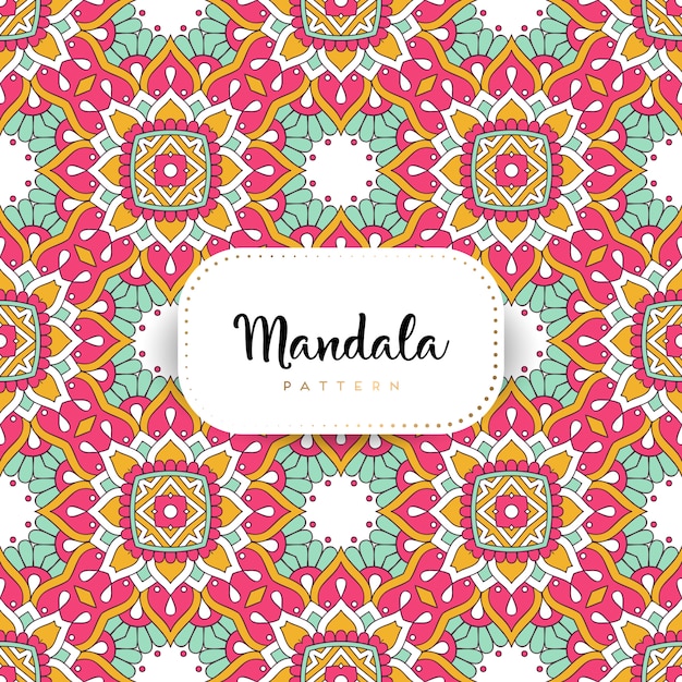 Vetor fundo de luxo mandala ornamental