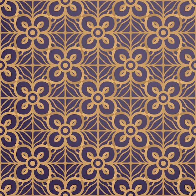 Fundo de luxo ornamental mandala design na cor do ouro