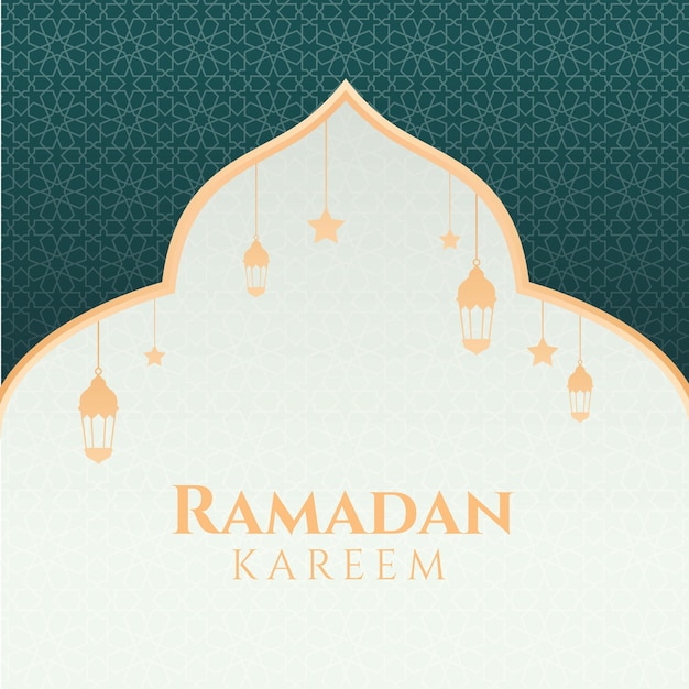 Fundo de luxo ramadan kareem fundo islâmico com padrão dourado elegante para celebração do mês sagrado do ramadã