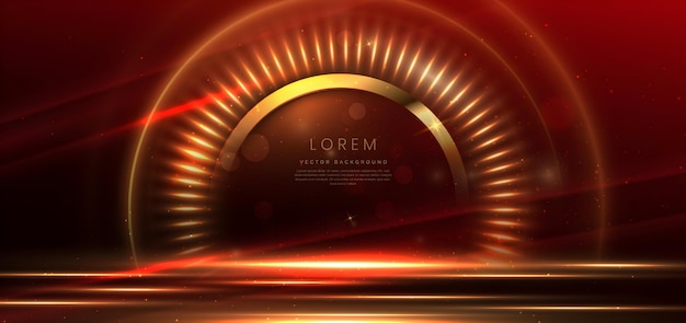 Fundo de luxo vermelho e dourado