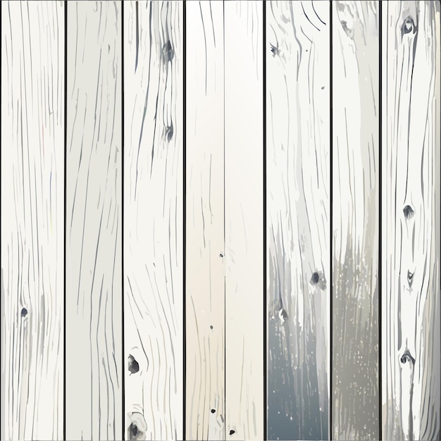 Vetor fundo de madeira branca rústica com textura suja