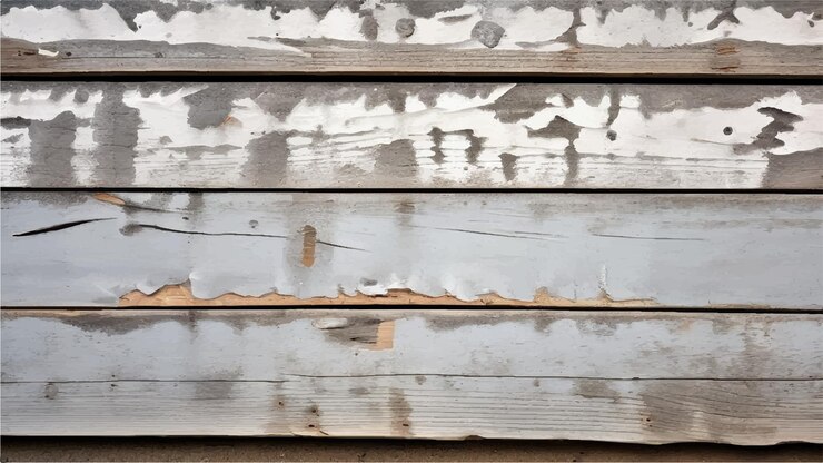 Vetor fundo de madeira desgastado textura de tábuas velhas pintadas rachadas e com insetos textura de madeira velha