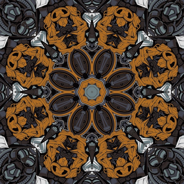 Fundo de mandala abstrato de gradação tradicional