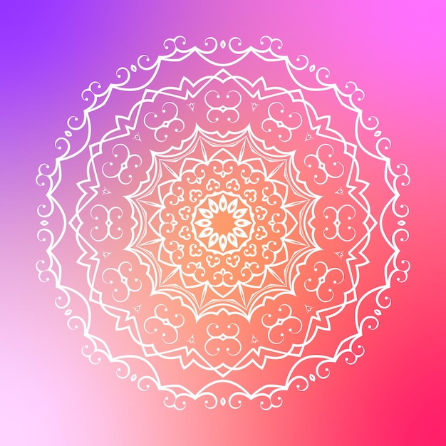 fundo de mandala com padrão de arabesco dourado estilo oriental islâmico árabe