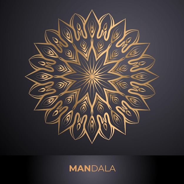 Vetor fundo de mandala de luxo art design