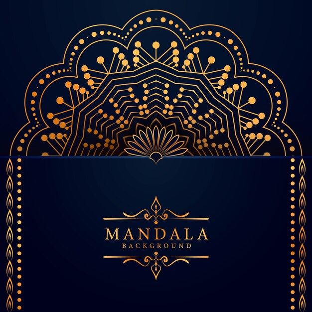 Fundo de mandala de luxo cartão