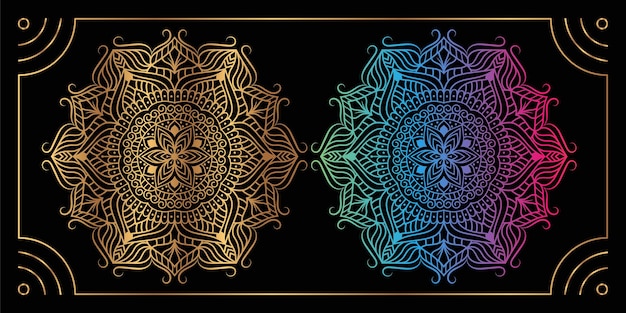 Fundo de mandala de luxo colorido criativo