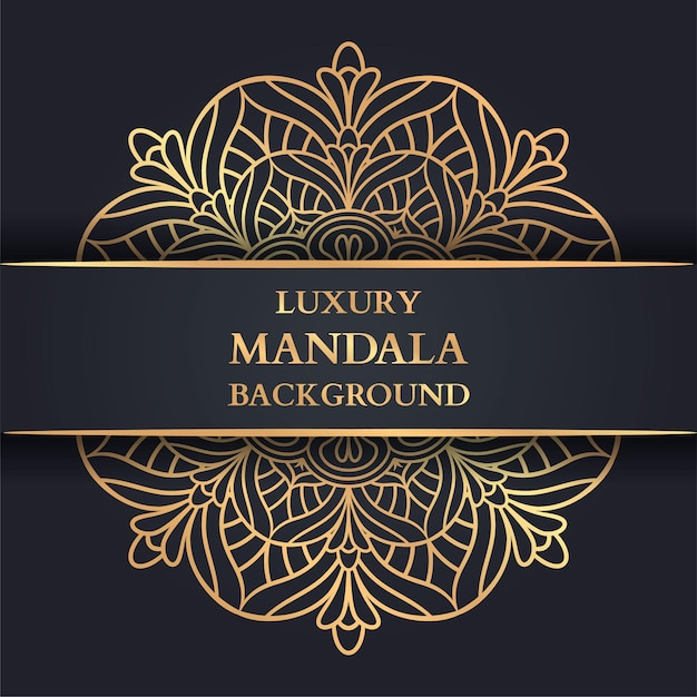 Fundo de mandala de luxo com arabesco dourado, mandala decorativa, modelo de ornamento de luxo