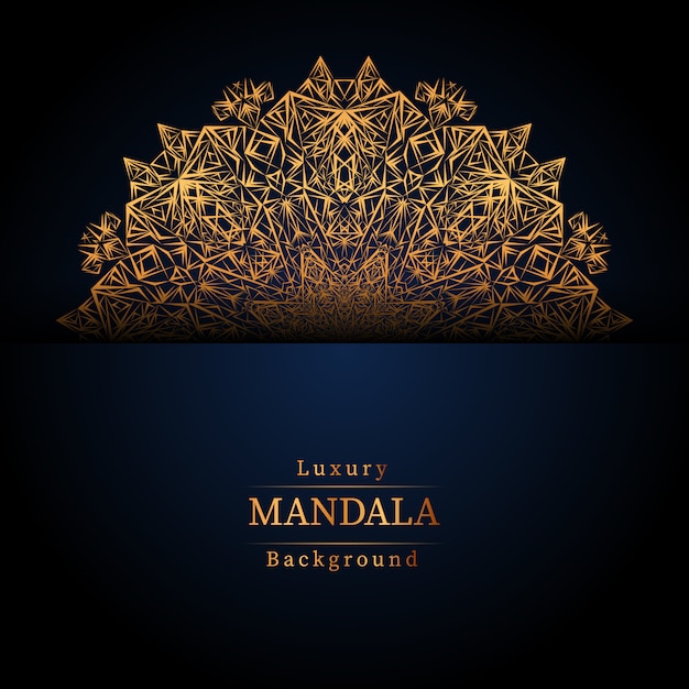 Fundo de mandala de luxo criativo com dourado