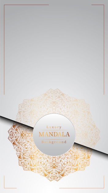 Fundo de mandala de luxo criativo com dourado