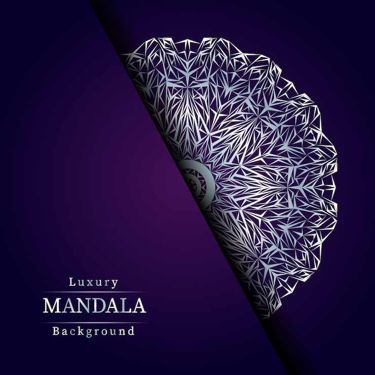 Vetor fundo de mandala de luxo criativo