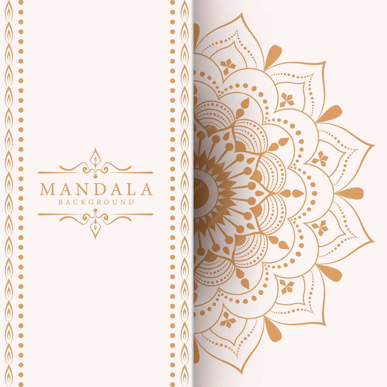 Fundo de mandala de luxo criativo | Vetor Premium