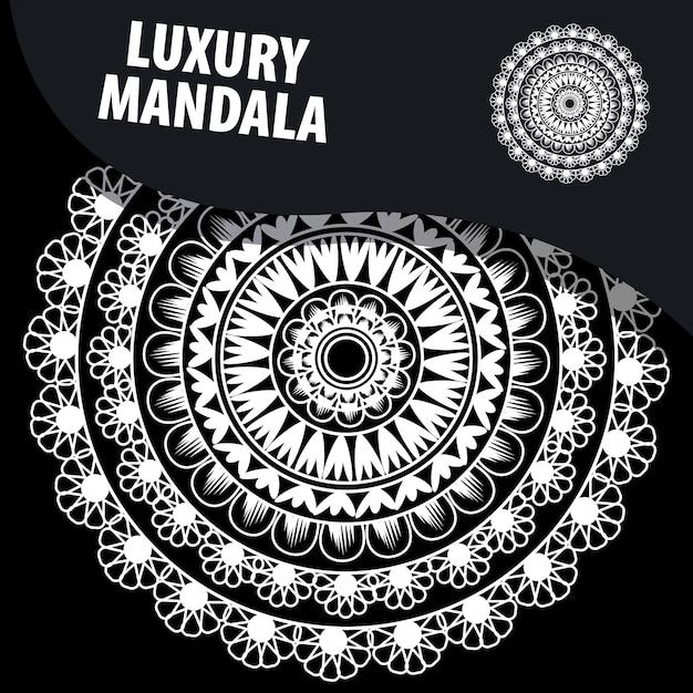 Vetor fundo de mandala de luxo