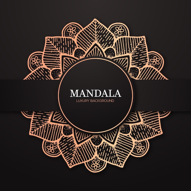 Vetor fundo de mandala de luxo