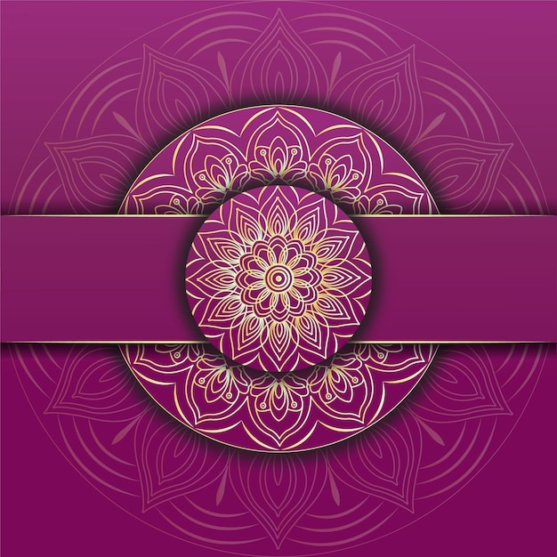 Fundo de Mandala de Ouro de Luxo