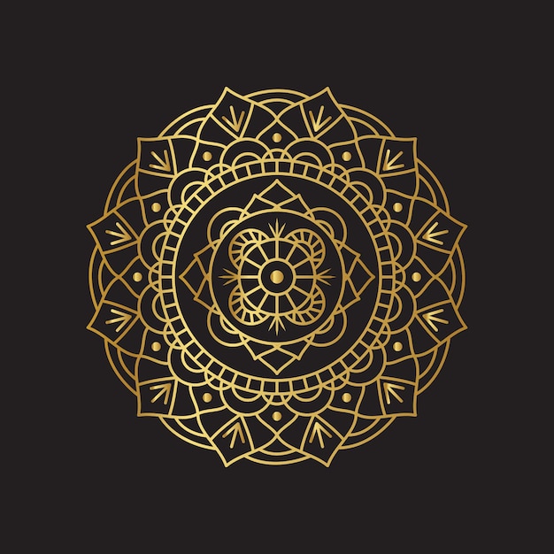 Fundo de mandala de ouro