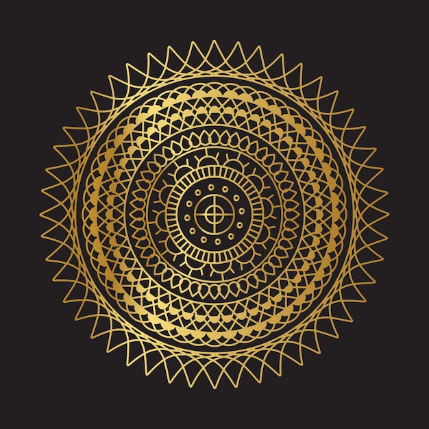 Fundo de mandala de ouro